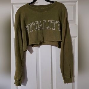 Vitality Olive Green Crop Top